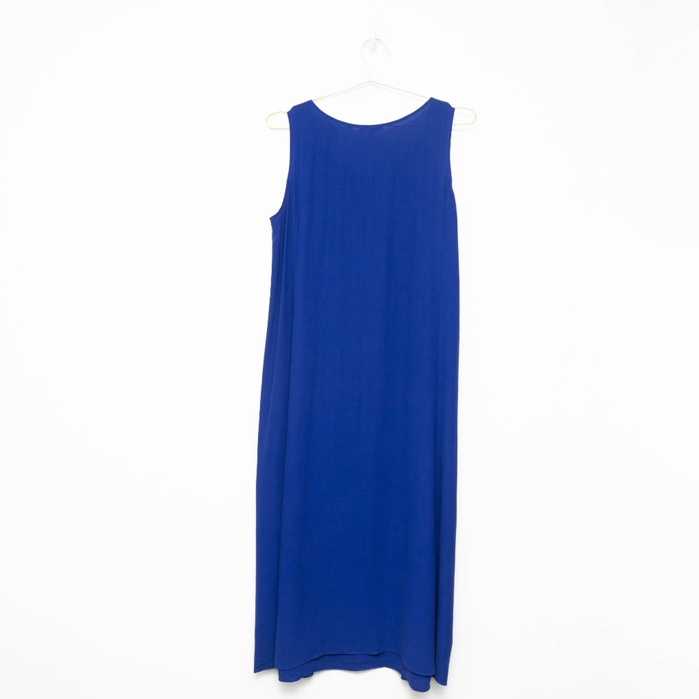 Eileen Fisher - Silk Georgette Scoop Neck Dress‎ - Picture 4 of 10
